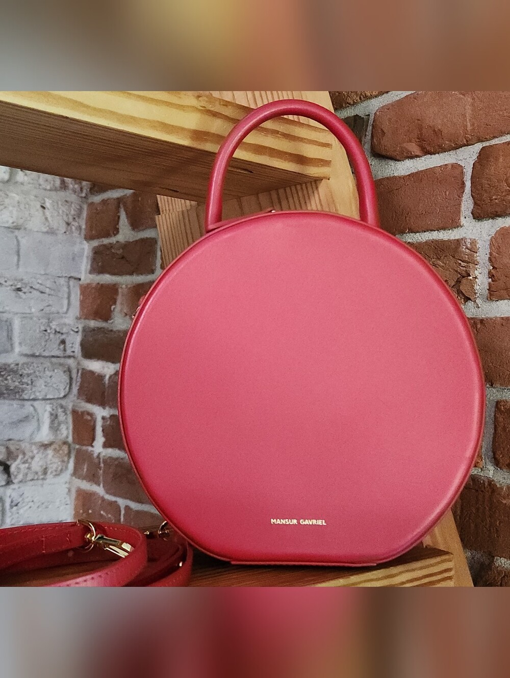 Mansur Gavriel Circle Bag In Poppy